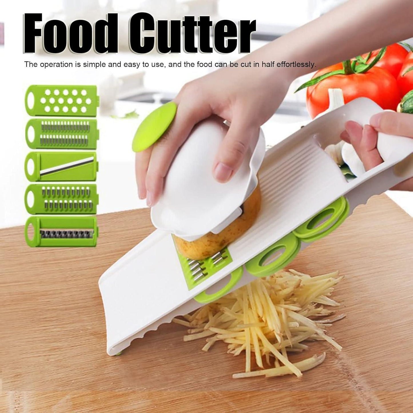 6 in 1 Premium Vegetable/Fruit/Chips Chopper Cutter Grater Slicer