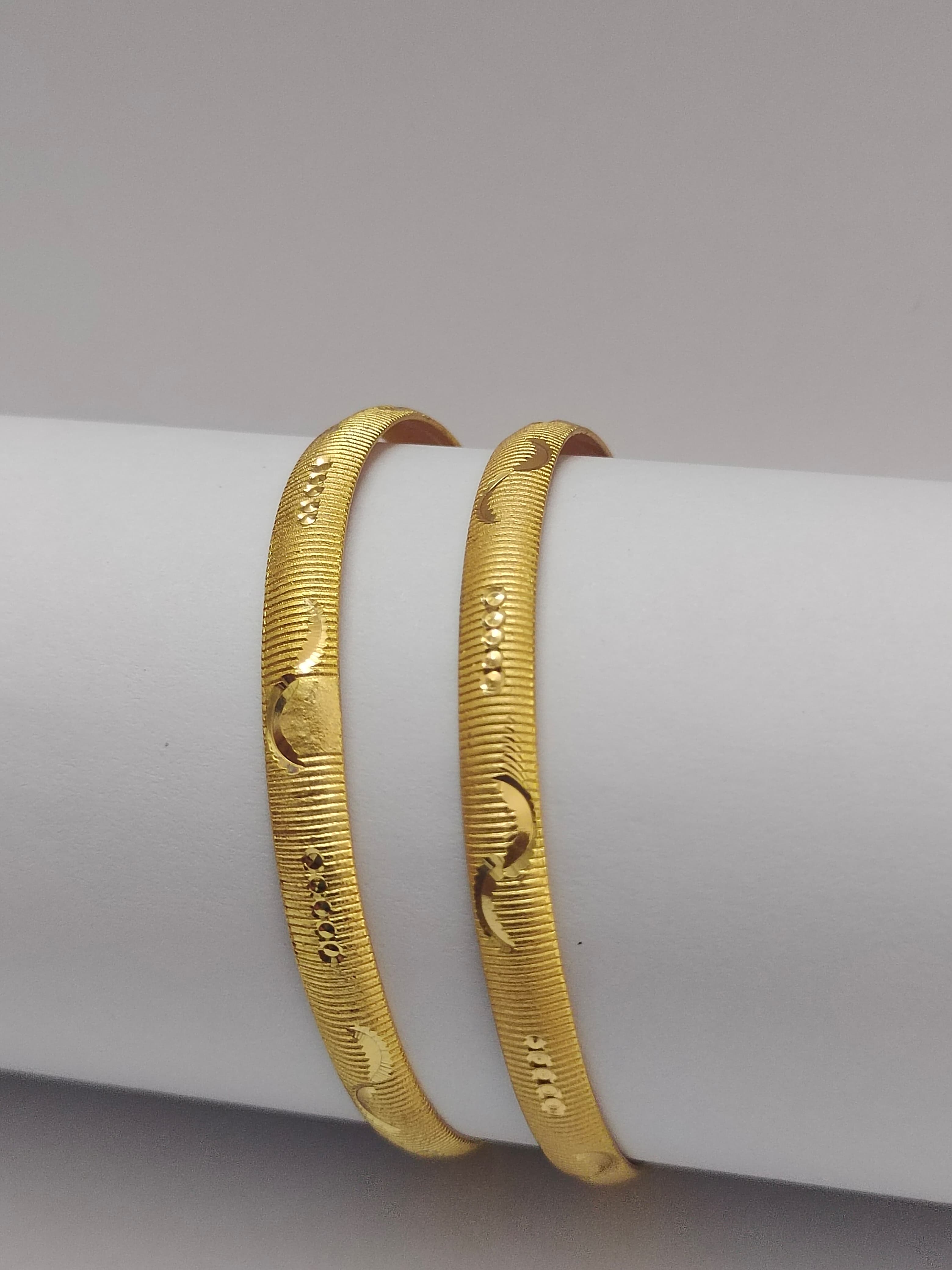 Matt finish outlet gold bangles