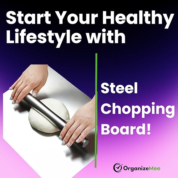 Stainless Steel Worktop Platform (42 cm x 32 CM) Kitchen Cutting Board Board for Vegetables